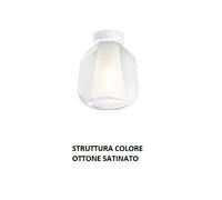 PLAFONIERA OTTONE SAT. VETRO BETA TRASPARENTE 1176OS-PL1 BETA-TR
