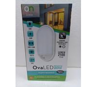 PLAFONIERA OVALE BIANCA LED CON SENSORE DI PRESENZA 20W 4000K (BIANCA NATURALE)