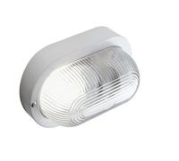 Plafoniera Da Esterno Echo Ovale Termoplastica E Vetro Bianco 1 Luce E27