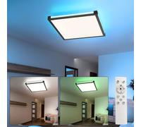 LED Aufbaupanel Nero 45x45cm 28W 1400lm RGB 2700-6500K Dimmerabile Telecomando [EEK: G]
