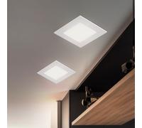 Plafoniera Pannello a Incasso LED Alluminio Bianco Deckenpanel Angolare 2x [EEK: G]