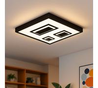 Plafoniera Pannello Lampadario Camera Letto Nero LED Retroilluminato 42,3cm [EEK: Inaditato]