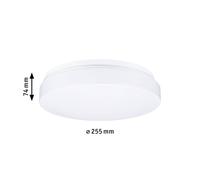 Plafoniera Paulmann Axin, Ø 26 cm, bianca, IP44, E27 Paulmann