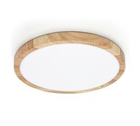 Plafoniera per bagno e sala da pranzo, rotonda, Ø40cm, colore legno chiaro, IP44