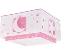 Plafoniera per bambini Dalber Moonlight, luna e stelle rosa, 63236MS, attacco E27-2 x 15W