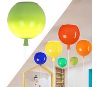 Plafoniera per Bambini Ragazzo Ragazza E27 Lampade a Soffitto Lampada a Pallone Stanza dei Bambini Lampade a Sospensione Paralume Acrilico Multicolore Lampada a Soffitto a Palloncino,Verde,30cm