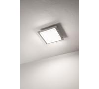 PLAFONIERA PER ESTERNI A LED IN ALLUMINIO ARGENTO PL.TABLET-SILVER