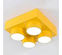 Plafoniera per sala giochi Building Block, Apparecchio per montaggio a incasso a LED per bambini in metallo Lampada da soffitto creativa moderna Illuminazione a sospensione per camera dei bambini Scuo