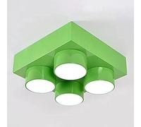 Plafoniera per sala giochi da costruzione, apparecchio per montaggio a incasso a LED per bambini in metallo Lampada da soffitto creativa moderna Illuminazione a sospensione per camera dei bambini Scuo