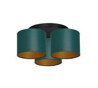 Plafoniera Petrolio Oro Tessuto B:45 CM E27 Blendarm Deckenleuchte Soggiorno