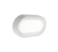Plafoniera in termoplastico ORION PLAFONIERA OVALE Dimensioni 24,5xh13,9 cm Diffusore in termoplastico opalino 9W LED 4000K colore BIANCO BIANCO