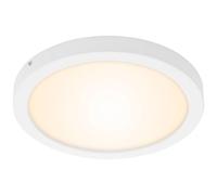 Plafoniera Plafoniera per ufficio Pannello a superficie bianco Luce per sala da pranzo rotonda, plastica metallo, 1x LED 21,4W 2200lm 3000K bianco caldo, DxH 30x3,2 cm