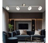 Plafoniera Posto Lampada da Cucina Mobile LED Pavimento Cromo 4 Fiamma 80 CM