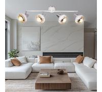 Plafoniera Posto Plafoniera Orientabile Lampada da Cucina Cromo Bianco L 60,5 CM [EEK: Inaditato]