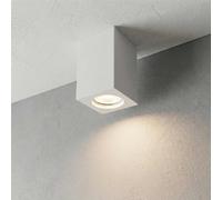 Plafoniera Quadrata 70x70mm h110mm GU10 in Gesso Pitturabile