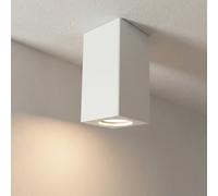 Plafoniera Quadrata 70x70mm h140mm GU10 in Gesso Pitturabile