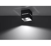 Plafoniera Quadrata da Soffitto in Alluminio LOBO G9 Nera da interno