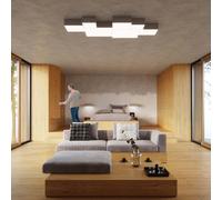 Plafoniera Quadrata in PVC da Soffitto 2xE27 HORUS 35 Grey da interno