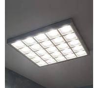 Plafoniera quadrata LED 40W resa 440W 60x60cm luce soffitto ufficio negozio 230V