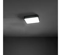 Plafoniera Quadrata Moderna Banner Nera Led 39Cm