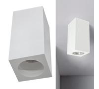 Plafoniera quadrata porta faretto gesso attacco GU10 luce soffitto interni negozio vetrine soffitto 230V altezza 14cm