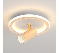 Plafoniera Quadrata Semi-Incasso a Led, Faretto Regolabile per Corridoio, Faretti per Interni, Plafoniera Rotonda per Corridoio./Colore Del Legno/3000K