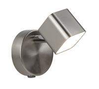 Plafoniera Quadruplo Acciaio Argento Policarbonato Cromo Led 5W 3000K