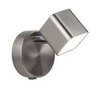 Plafoniera Quadruplo Acciaio Argento Policarbonato Cromo Led 5W 3000K [EEK: A++]