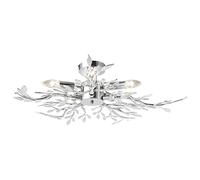 Plafoniera Floreale Design Foglie Geäst Argento Cromato 71 X 16 CM [EEK: Non valutato]
