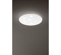 Plafoniera Random in alluminio colore bianco LLED 45W + 32W 6160LM - 3000K - CRI ? 83 doppia emissione d.70cm