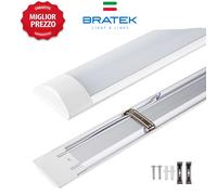 Plafoniera Reglette Neon Led Soffitto 60 120 Luce Fredda Naturale a barra piatta [EEK: A]