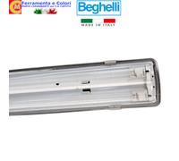 Plafoniera Reglette Neon Led Soffitto BEGHELLI 2X 18-36-58W Attacco G13 6500K [EEK: A]