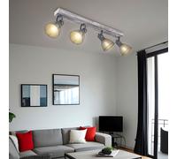 Plafoniera Regolabile Binario Faretti Spot Griglia Design Grigio Big.ligt [EEK: Non valutato]