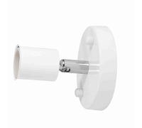 Plafoniera Retro Moderna Vintage a Parete in Rame Bianca con Supporto E27 e Portalampada Rotante 180 Gradi per Illuminazione Residenziale Decorativa