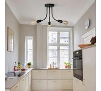 Plafoniera retrò plafoniera industriale lampadario a 3 luci metallo E27