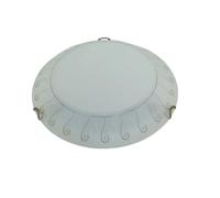 Plafoniera Rigoletto 2 luci Ø 40 cm bianco tortora Nichel