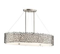 Plafoniera Rina IN Stagno Bianco 4-flmg B:86cm Regolabile Lampada Moderna Sala