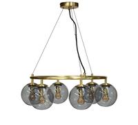 Plafoniera Rotonda Como con 5 Cupole in Ottone