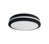 Plafoniera rotonda da 18 cm a LED da 12W, nera/bianca, marca Marlon Eko-Light.