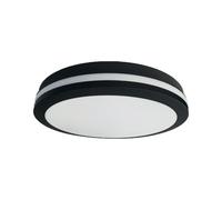 Plafoniera rotonda da 22 cm a LED da 18W, nera/bianca, marca Marlon Eko-Light.