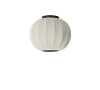 Plafoniera Rotonda Made By Hand A Maglia Ø45 Bianco Perla