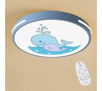 Plafoniera rotonda per camerette per bambini Lampada da soffitto a LED a forma di cartone animato, lampadario a regolazione continua per camera da letto delle ragazze dei ragazzi, con telecomando, 36W