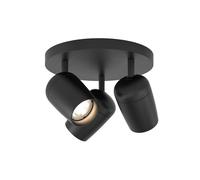 Plafoniera Rotonda Tripla Astro Koto Nero Opaco