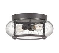 Plafoniera Rotondo 30,5 CM Paralume Vetro 2x E27 Deckenleuchte Soggiorno Cucina