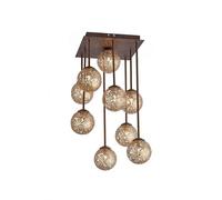 Plafoniera Rustico Casale Ruggine Oro L:30 cm G9 Deckenleuchte Sala da pranzo