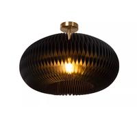Plafoniera Sala Dimmerabile Carta Oro Nero Ø52 CM E27 Deckenleuchte Corridoio