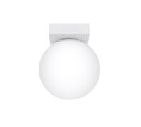 Plafoniera Sfera Bianco Vetro Metallo Ø 12 CM H: 14,5 Blendarm G9 Deckenleuchte