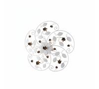 Plafoniera Shabby Chic Bella Metallo Bianco 5 Luci E14