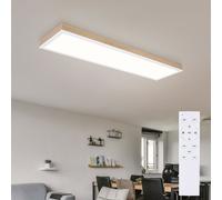Plafoniera Simil Legno Lampada Sala Pranzo Telecomando Dimmerabile Cct LED [EEK: F]