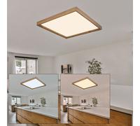 Plafoniera Simil Legno Lampada da Cucina Opale Cct Luce Del Giorno LED L 45 CM